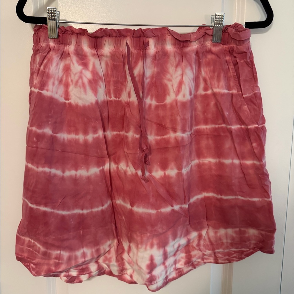 Anthropologie Cloth & Stone Pink Tie-Dye Skirt L
